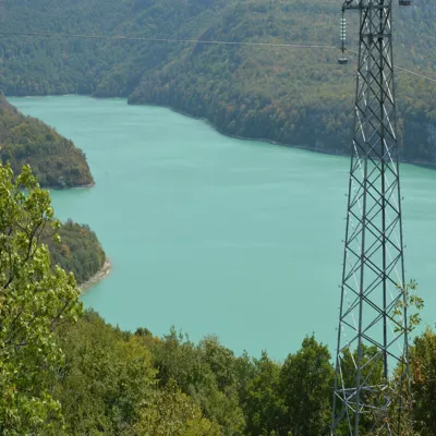 L'Ain et le barrage de Vouglans<br>Les paysages de l'énergie